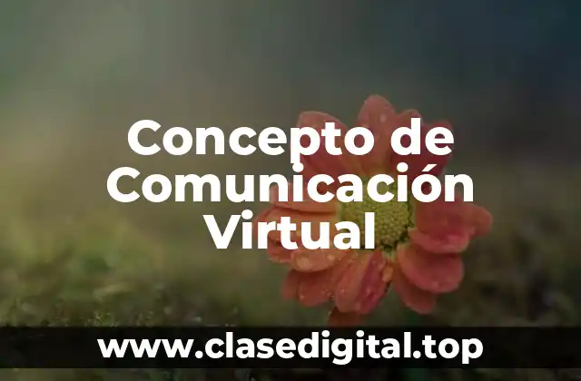 Concepto de Comunicación Virtual