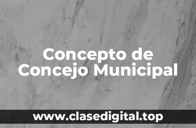 Concepto de Concejo Municipal