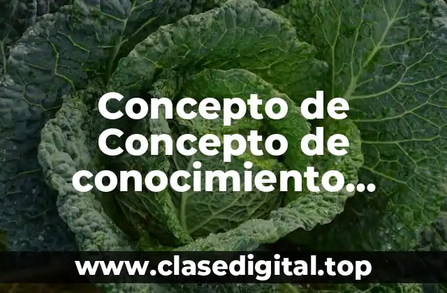 Concepto de Concepto de conocimiento jurídico