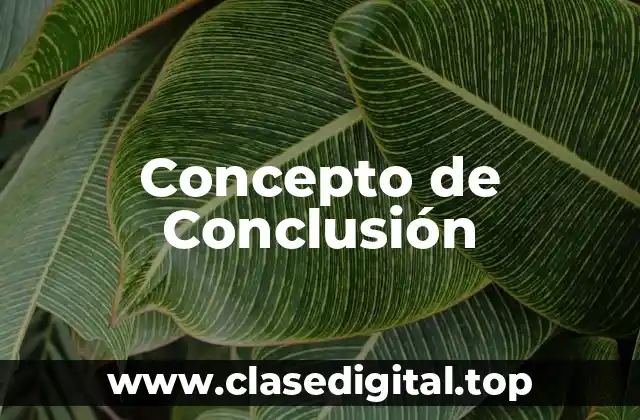 Concepto de Conclusión