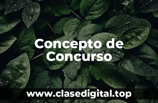 Concepto de Concurso