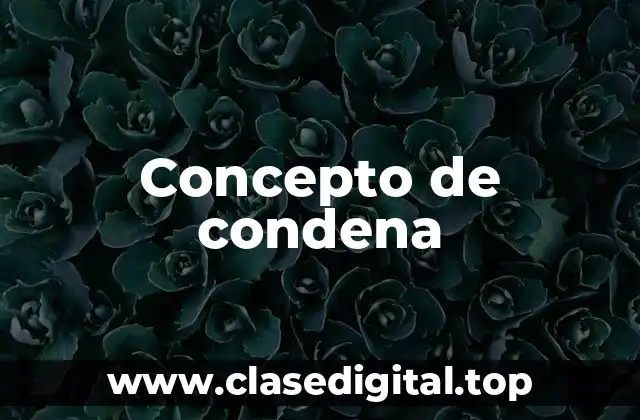 📗 Concepto de condena