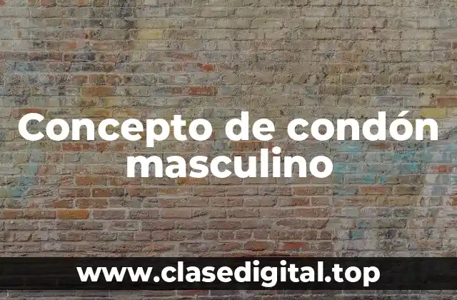 Concepto de condón masculino