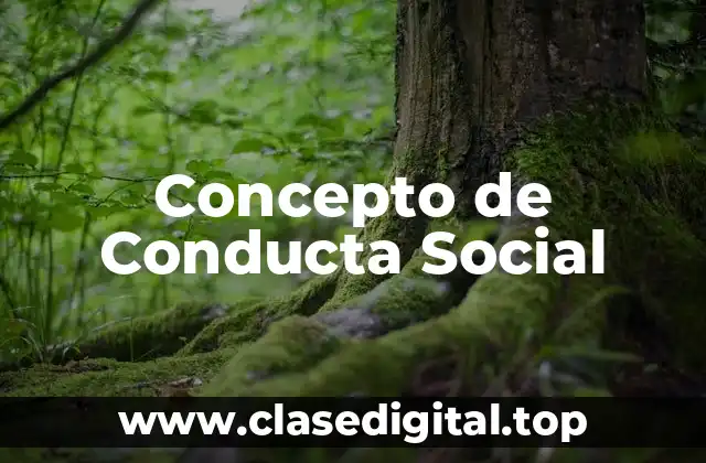 Concepto de Conducta Social