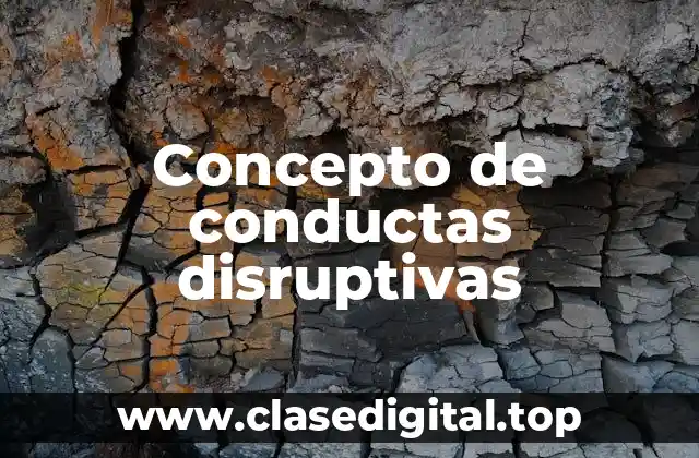 📗 Concepto de conductas disruptivas