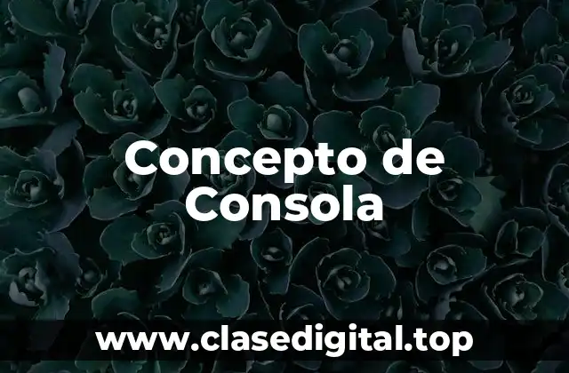 Concepto de Consola