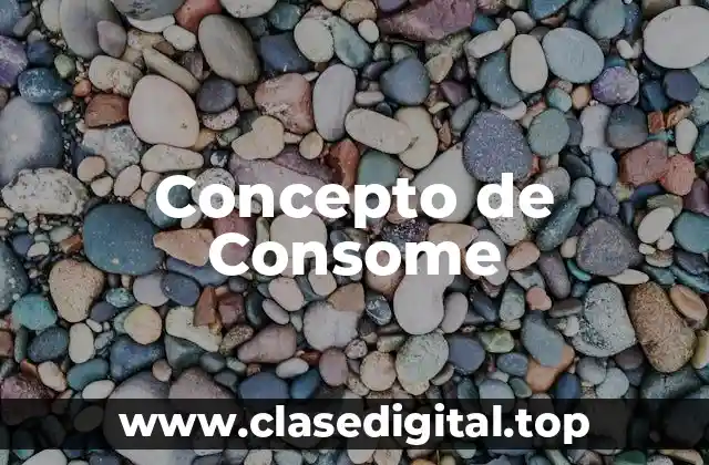 Concepto de Consome