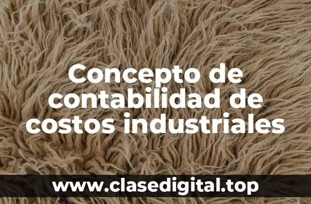 Concepto de contabilidad de costos industriales