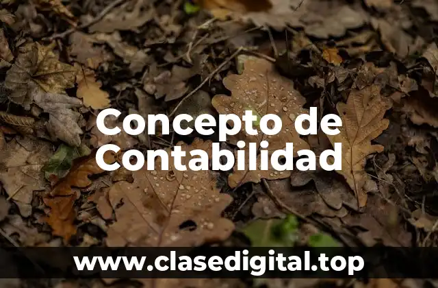 Concepto de Contabilidad