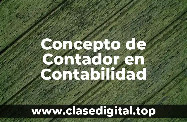 Concepto de Contador en Contabilidad