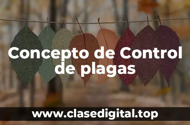 Concepto de Control de plagas