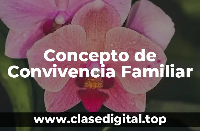 Concepto de Convivencia Familiar