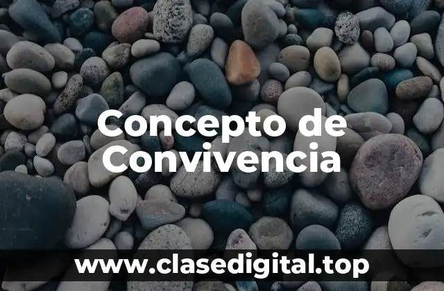 Concepto de Convivencia