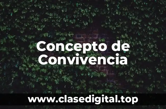 Concepto de Convivencia