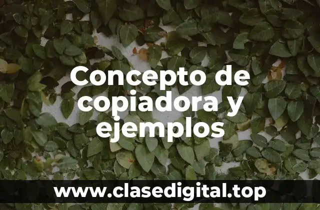 Concepto de copiadora y ejemplos