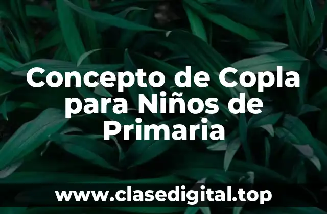 Concepto de Copla para Niños de Primaria
