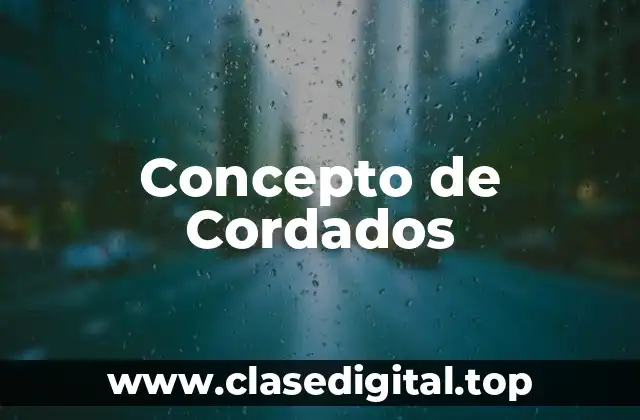 Concepto de Cordados