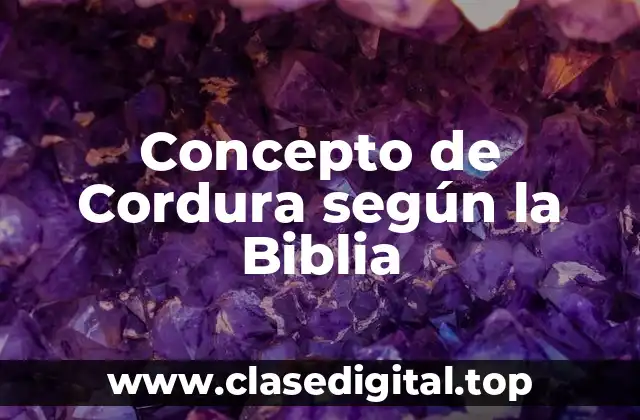 Concepto de Cordura según la Biblia