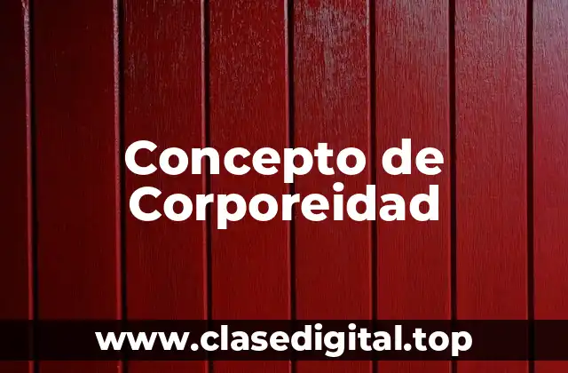 Concepto de Corporeidad