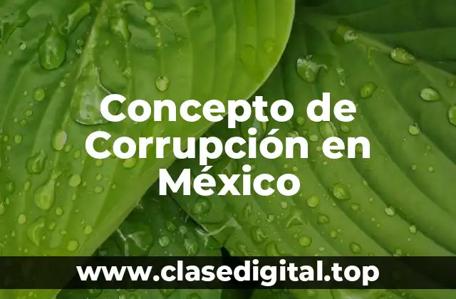 Concepto de Corrupción en México