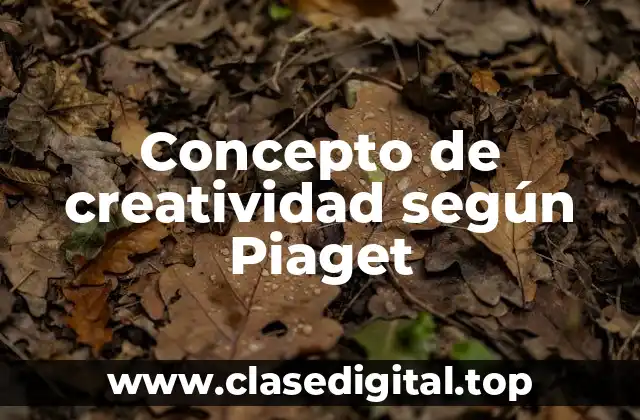 Concepto de creatividad según Piaget