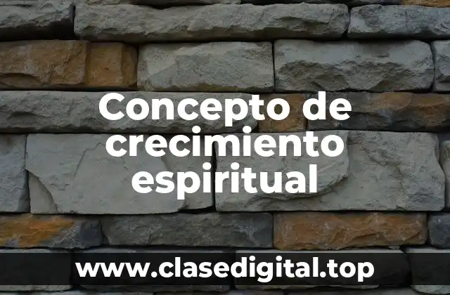 Concepto de crecimiento espiritual