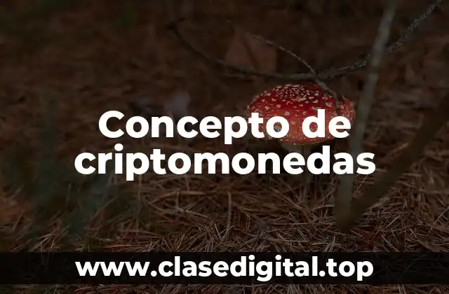 Concepto de criptomonedas