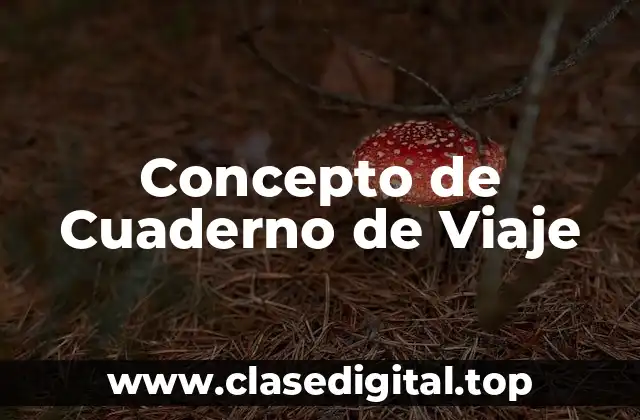📗 Concepto de Cuaderno de Viaje