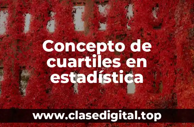 Concepto de cuartiles en estadística