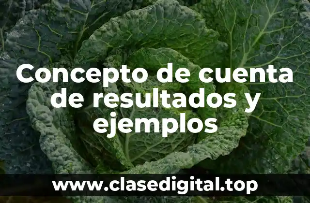 Concepto de cuenta de resultados y ejemplos