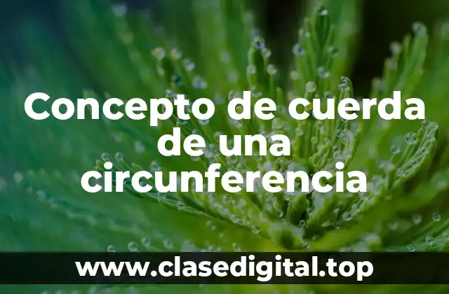 Concepto de cuerda de una circunferencia