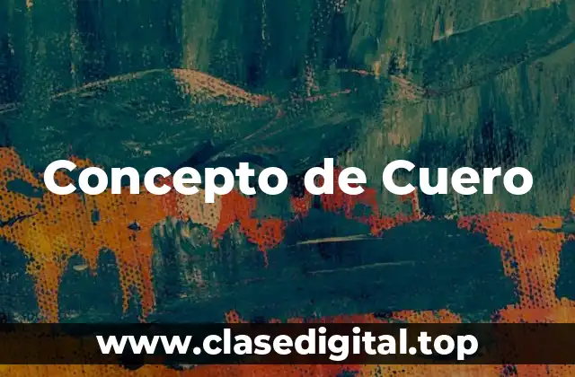 ➡️ Concepto de Cuero