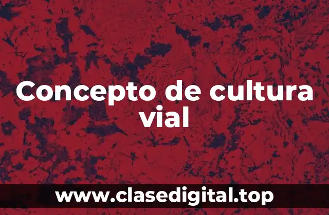 Concepto de cultura vial
