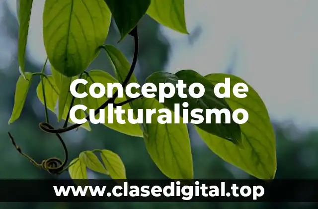 Concepto de Culturalismo