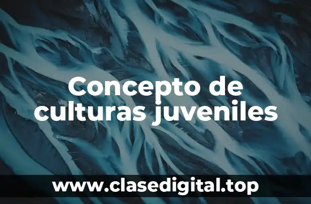 Concepto de culturas juveniles