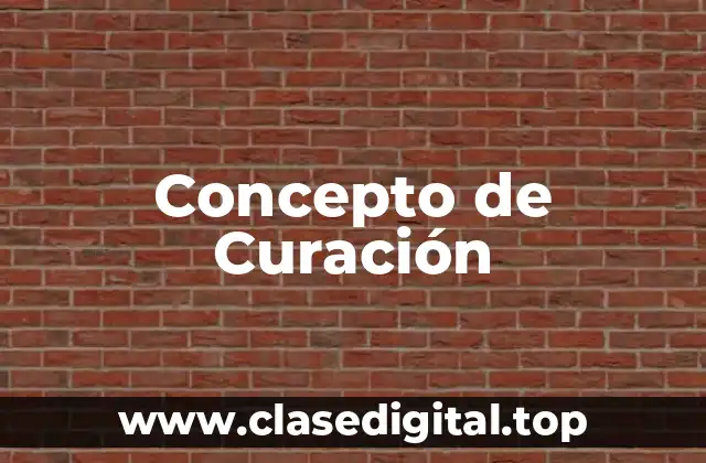 Concepto de Curación