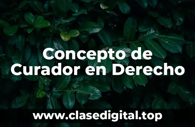 Concepto de Curador en Derecho