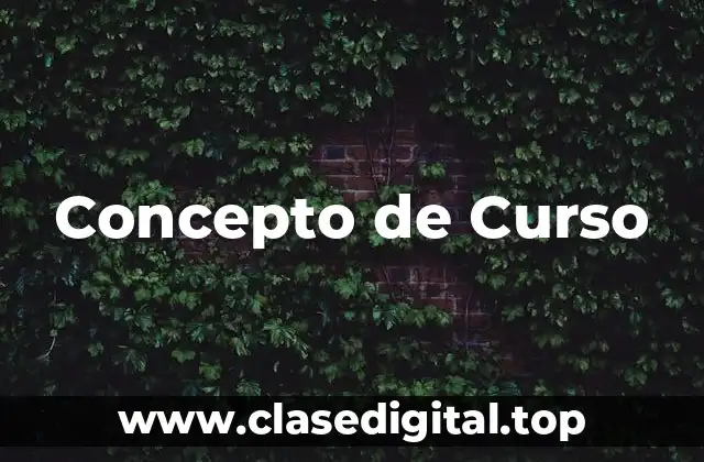 Concepto de Curso