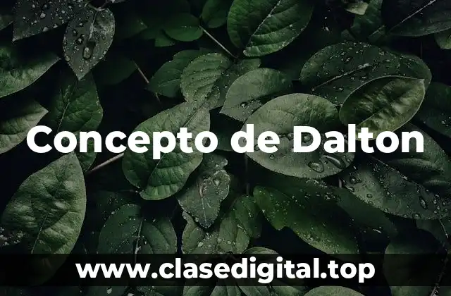 Concepto de Dalton