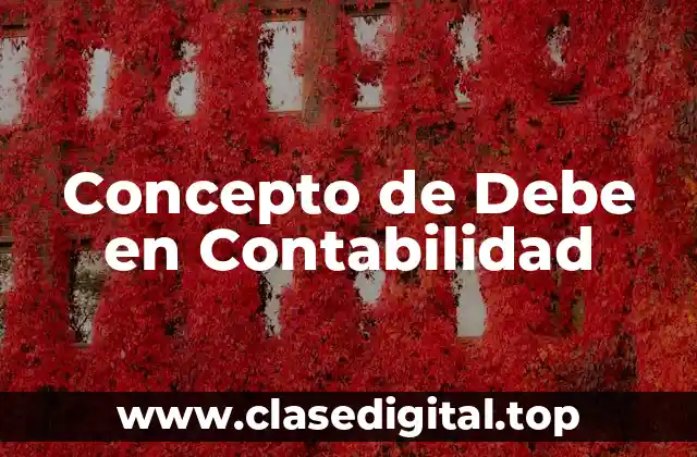 Concepto de Debe en Contabilidad
