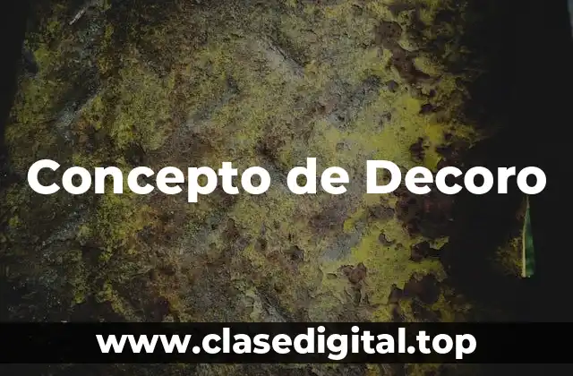 Concepto de Decoro