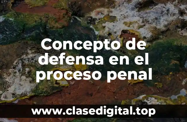 ✔️ Concepto de defensa en el proceso penal