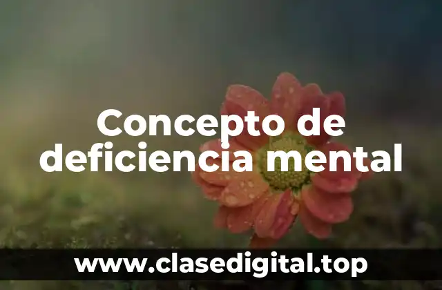 Concepto de deficiencia mental