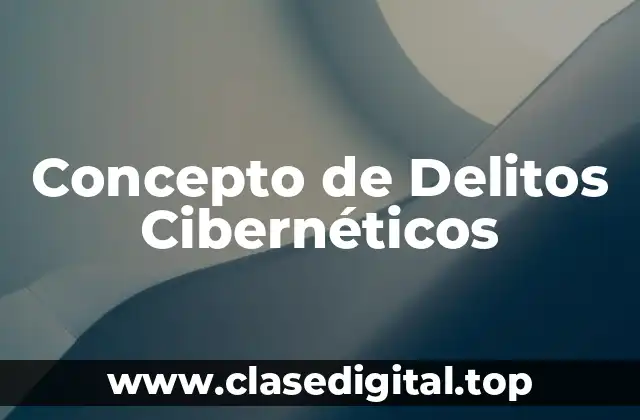 Concepto de Delitos Cibernéticos
