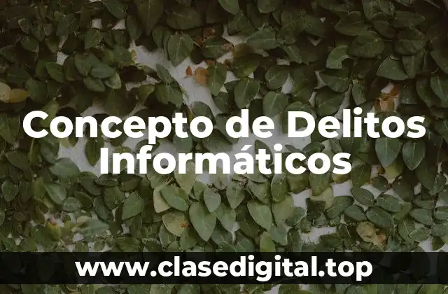 Concepto de Delitos Informáticos