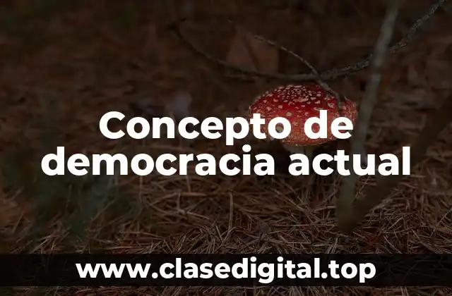 📗 Concepto de democracia actual