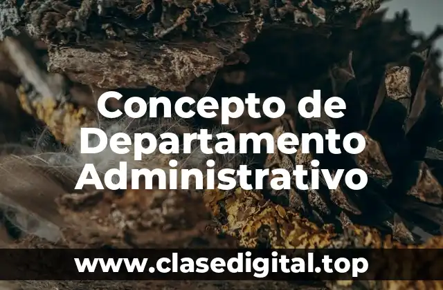 Concepto de Departamento Administrativo