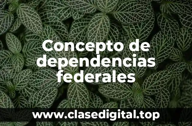 Concepto de dependencias federales