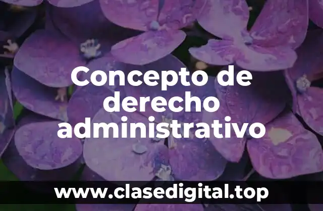 Concepto de derecho administrativo