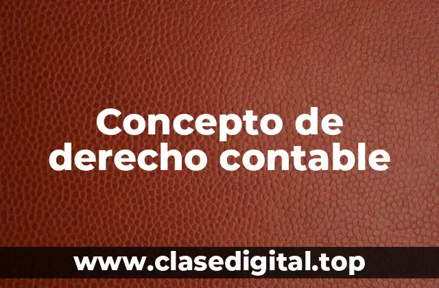 Concepto de derecho contable